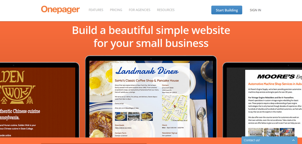 One Page Conference Website