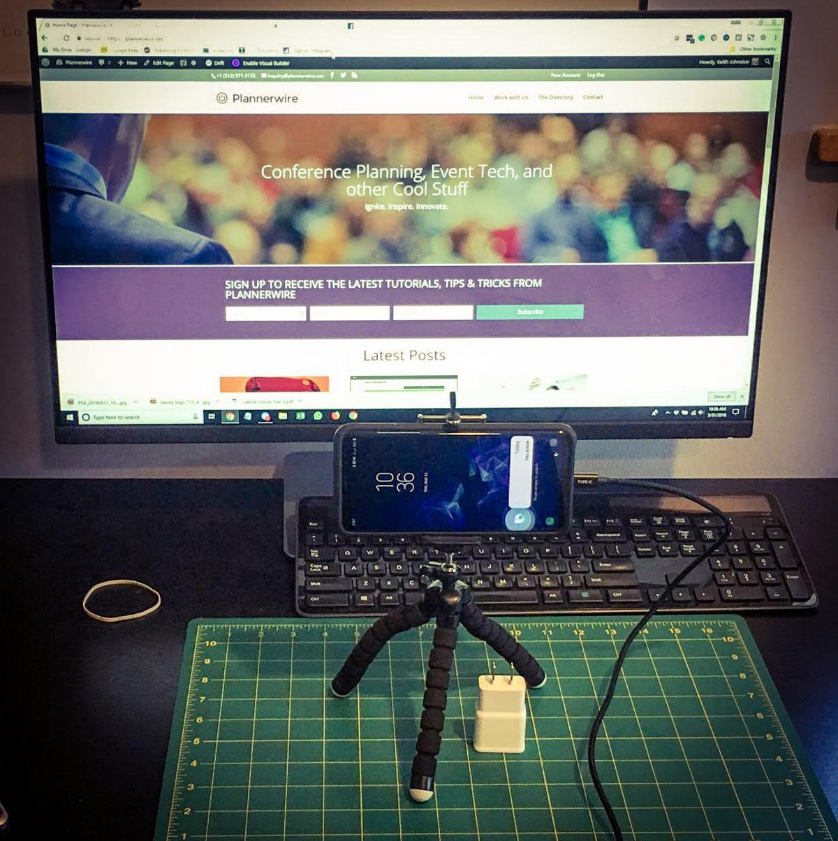 Setup for Conference Time-Lapse Videos